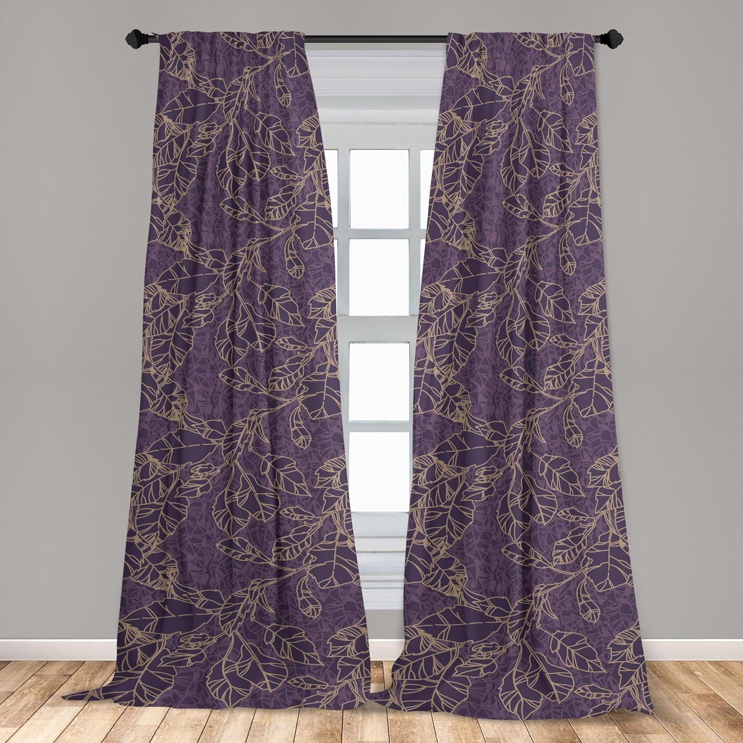 imageAmbesonne Floral Curtains Neutral Colors Delicate Blooming Flowers Pattern Dreamy Blush Tone Art Window Treatments 2 Panel Set for Living Room Bedroom Pair of 28 x 63 Hot Pink Charcoal GreyDark Indigo White Grey
