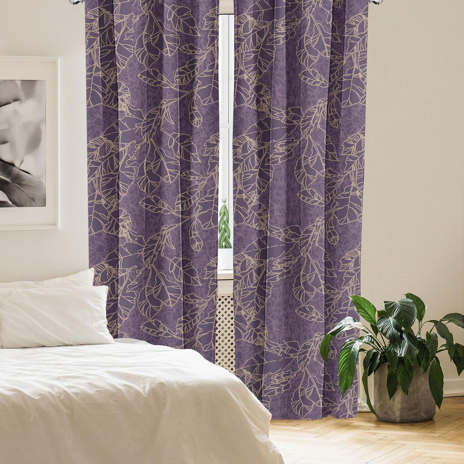 imageAmbesonne Floral Curtains Neutral Colors Delicate Blooming Flowers Pattern Dreamy Blush Tone Art Window Treatments 2 Panel Set for Living Room Bedroom Pair of 28 x 63 Hot Pink Charcoal GreyDark Indigo White Grey
