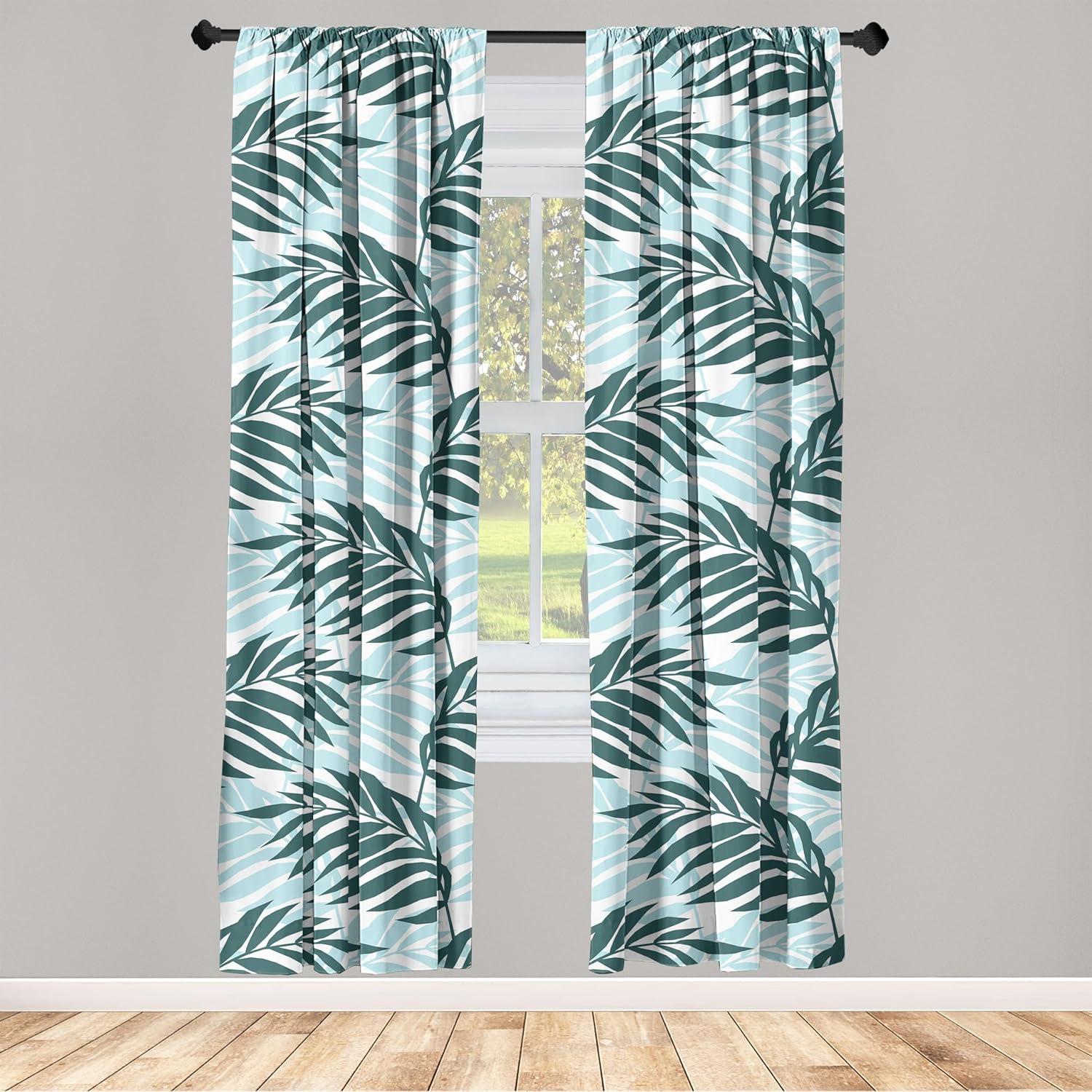 imageAmbesonne Floral Curtains Neutral Colors Delicate Blooming Flowers Pattern Dreamy Blush Tone Art Window Treatments 2 Panel Set for Living Room Bedroom Pair of 28 x 63 Hot Pink Charcoal GreyPetrol Blue Teal and White