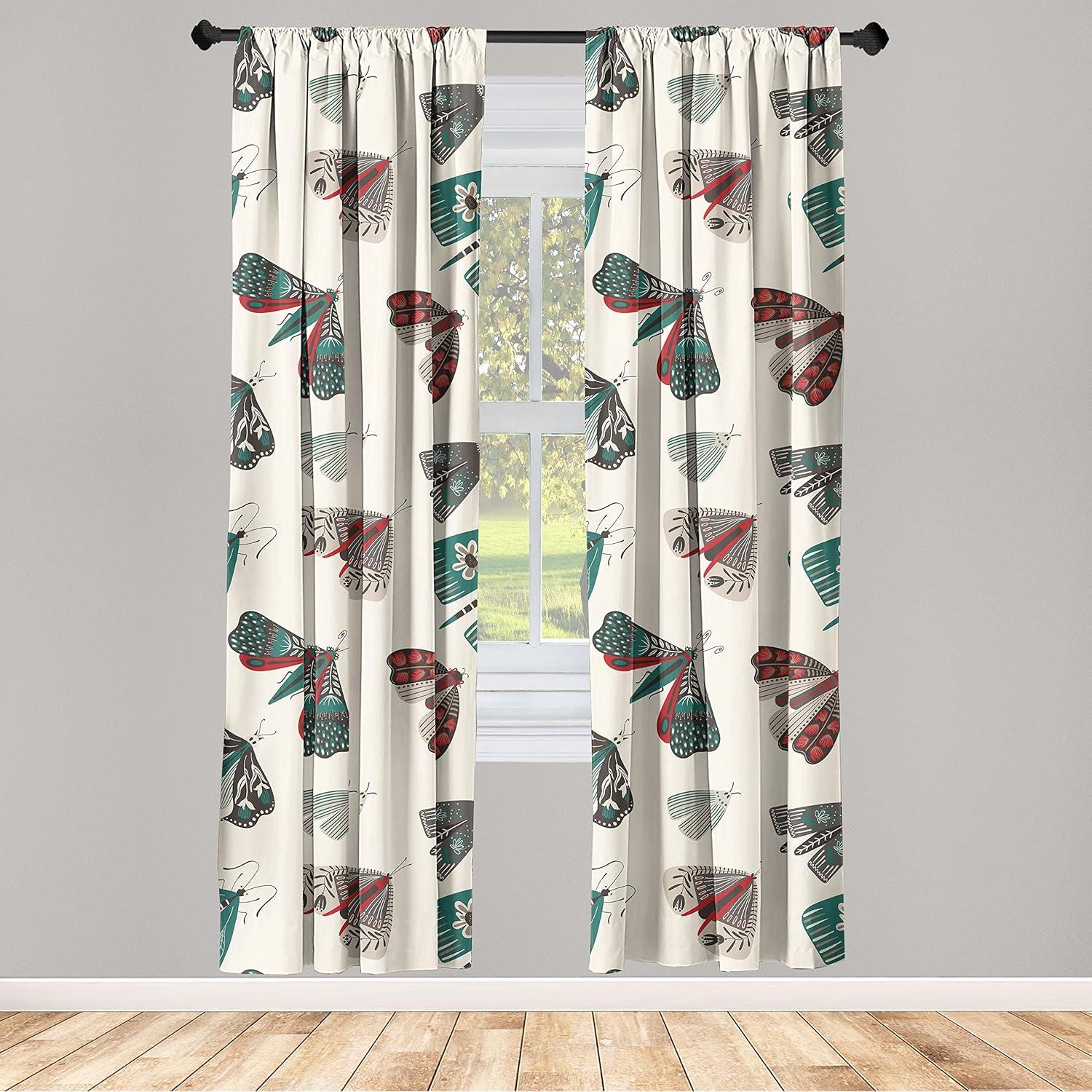 imageAmbesonne Floral Design Curtains Traditional Damask Flower Pattern Geometric Neutral Boho Artwork Window Treatments 2 Panel Set for Living Room Bedroom Pair of 28 x 95 Cobalt Blue and WhiteTeal Dark Pink Cream