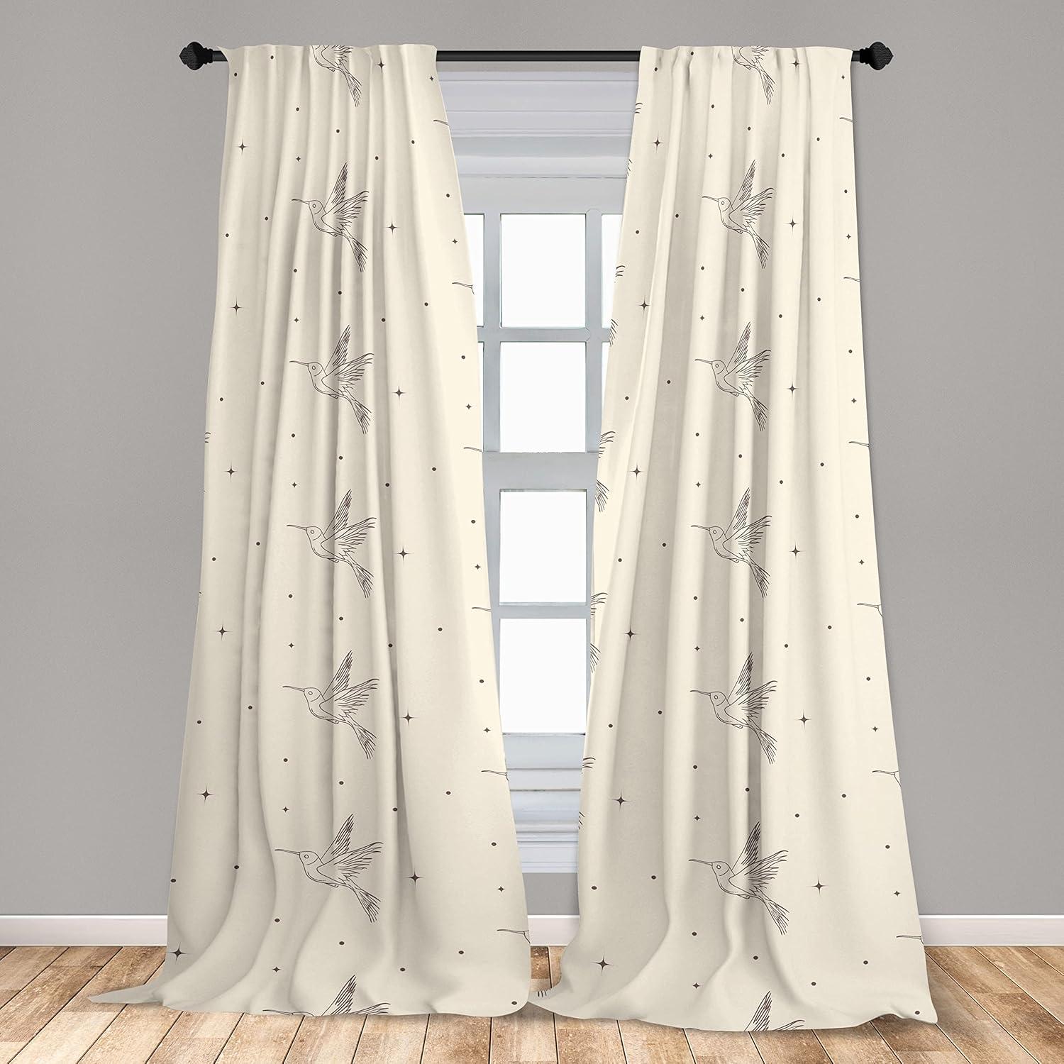 imageAmbesonne Floral Design Curtains Traditional Damask Flower Pattern Geometric Neutral Boho Artwork Window Treatments 2 Panel Set for Living Room Bedroom Pair of 28 x 95 Cobalt Blue and WhiteCream Pale Grey