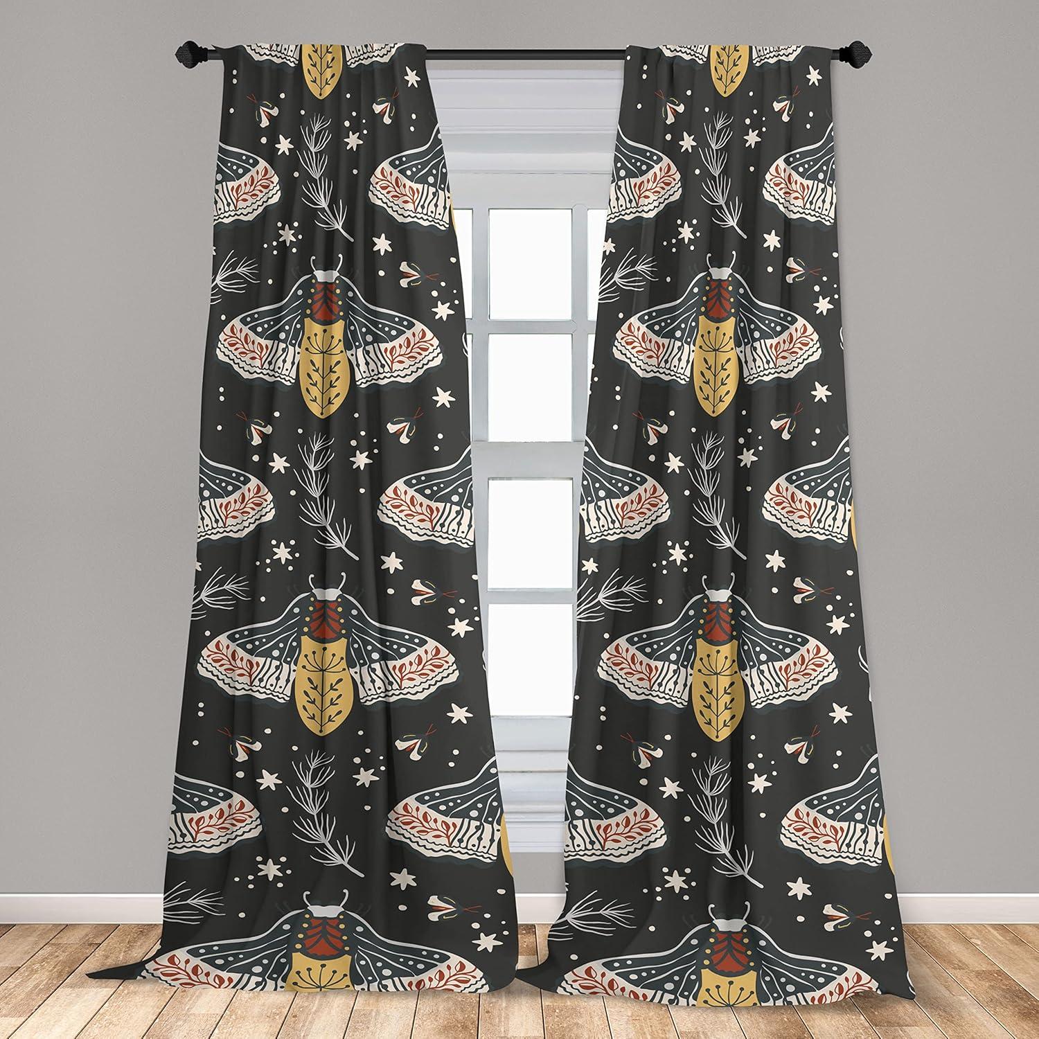 imageAmbesonne Floral Design Curtains Traditional Damask Flower Pattern Geometric Neutral Boho Artwork Window Treatments 2 Panel Set for Living Room Bedroom Pair of 28 x 95 Cobalt Blue and WhiteMustard Purpleblue