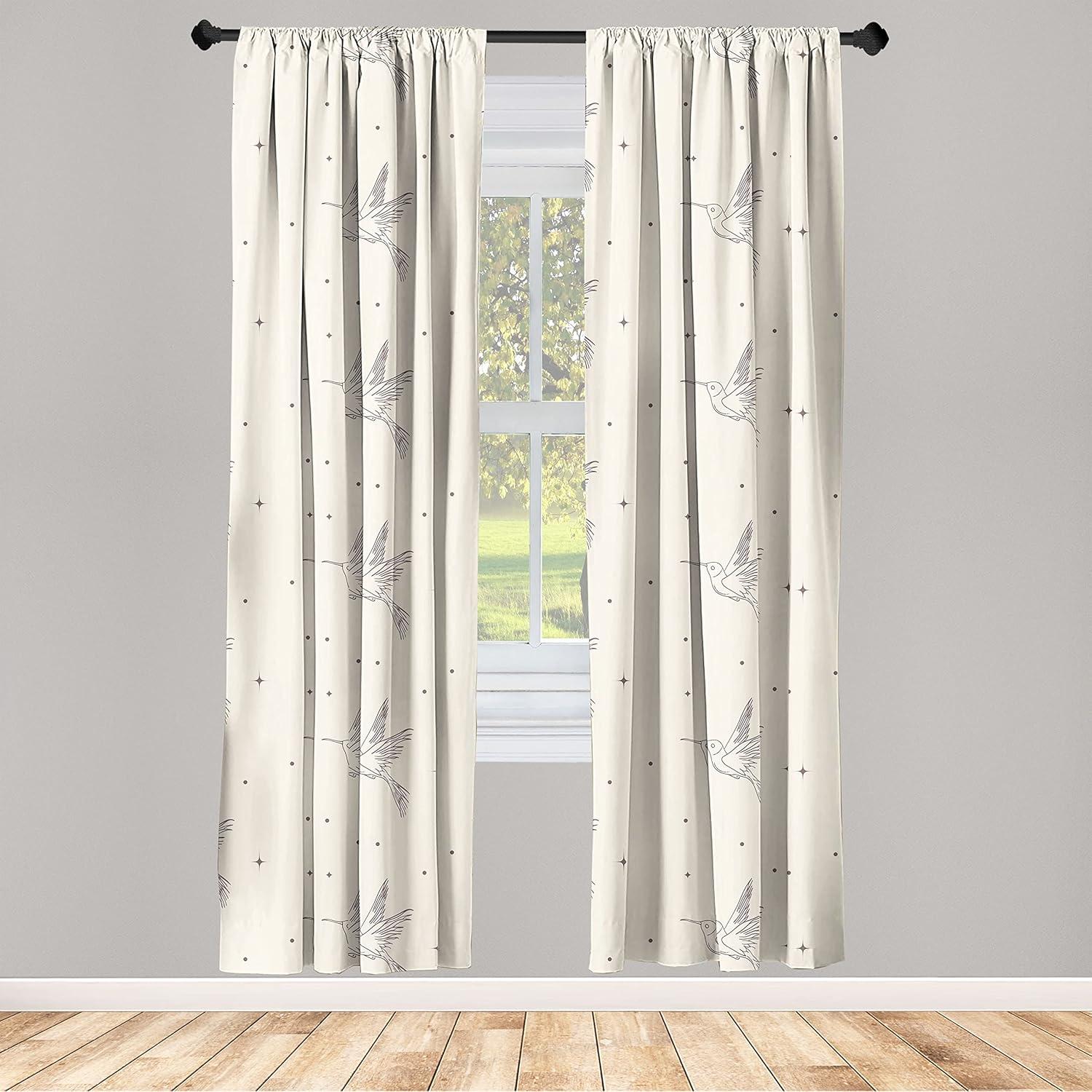imageAmbesonne Floral Design Curtains Traditional Damask Flower Pattern Geometric Neutral Boho Artwork Window Treatments 2 Panel Set for Living Room Bedroom Pair of 28 x 95 Cobalt Blue and WhiteCream Pale Grey