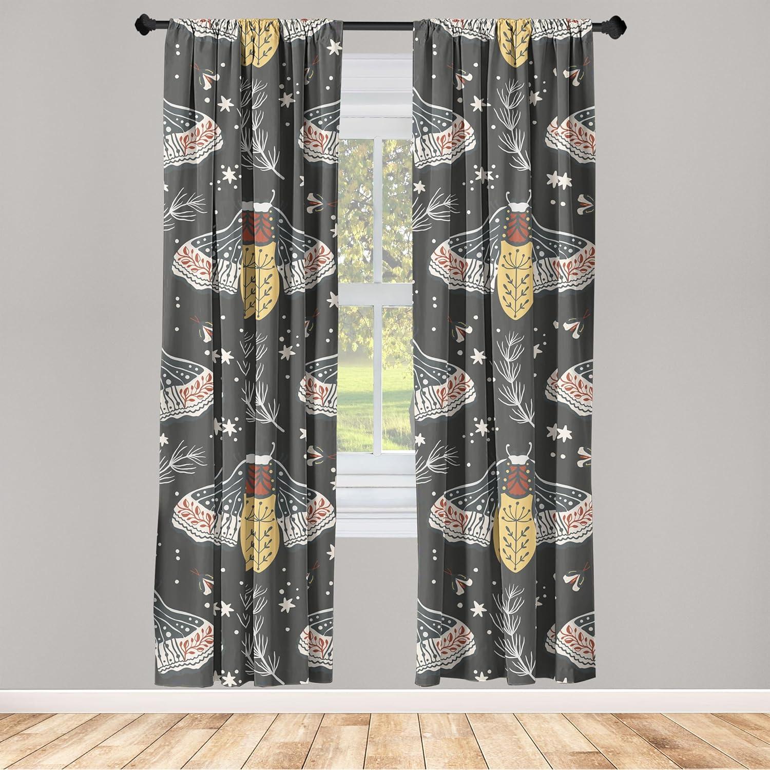 imageAmbesonne Floral Design Curtains Traditional Damask Flower Pattern Geometric Neutral Boho Artwork Window Treatments 2 Panel Set for Living Room Bedroom Pair of 28 x 95 Cobalt Blue and WhiteMustard Purpleblue