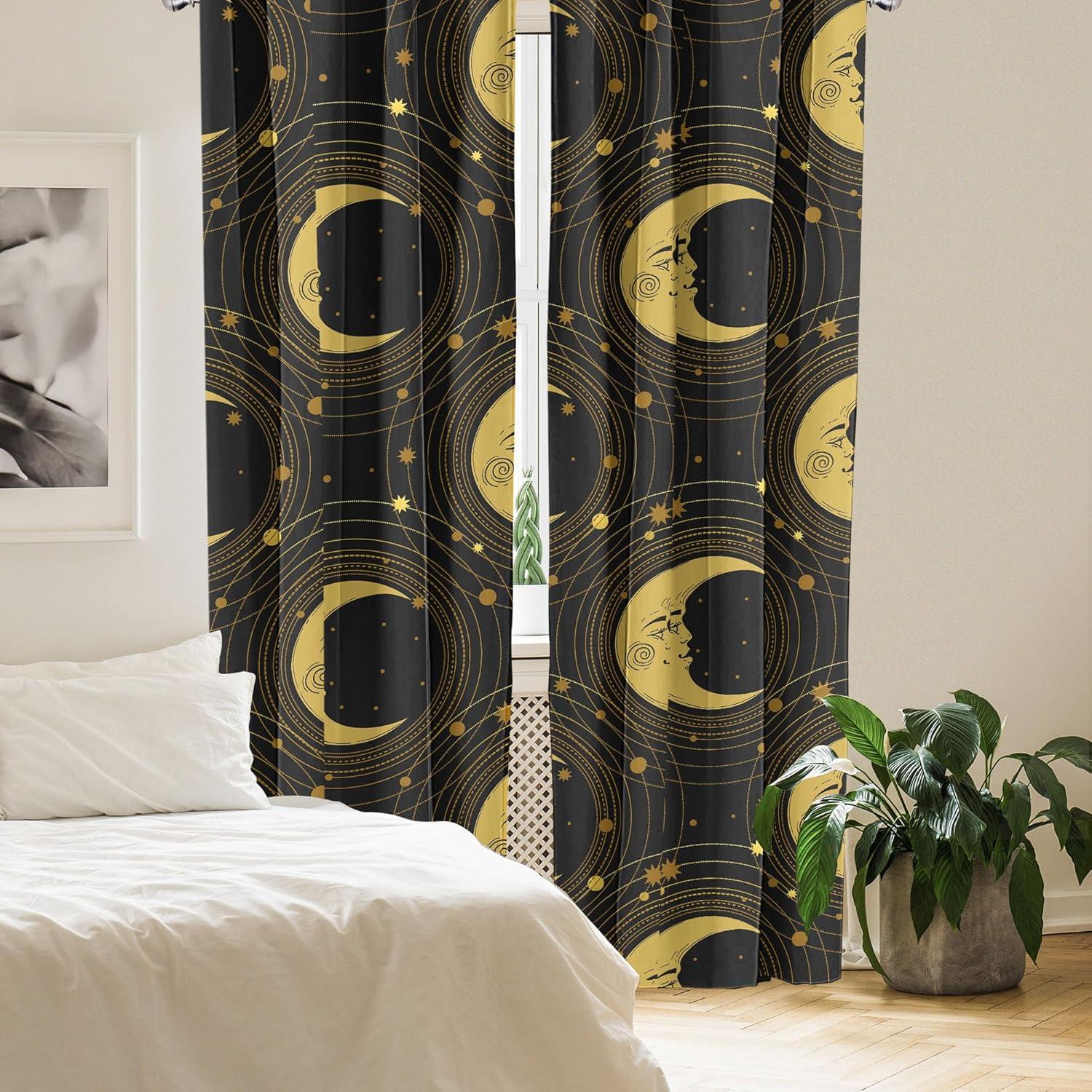imageAmbesonne Floral Design Curtains Traditional Damask Flower Pattern Geometric Neutral Boho Artwork Window Treatments 2 Panel Set for Living Room Bedroom Pair of 28 x 95 Cobalt Blue and WhitePale Earth Yellow Mustard