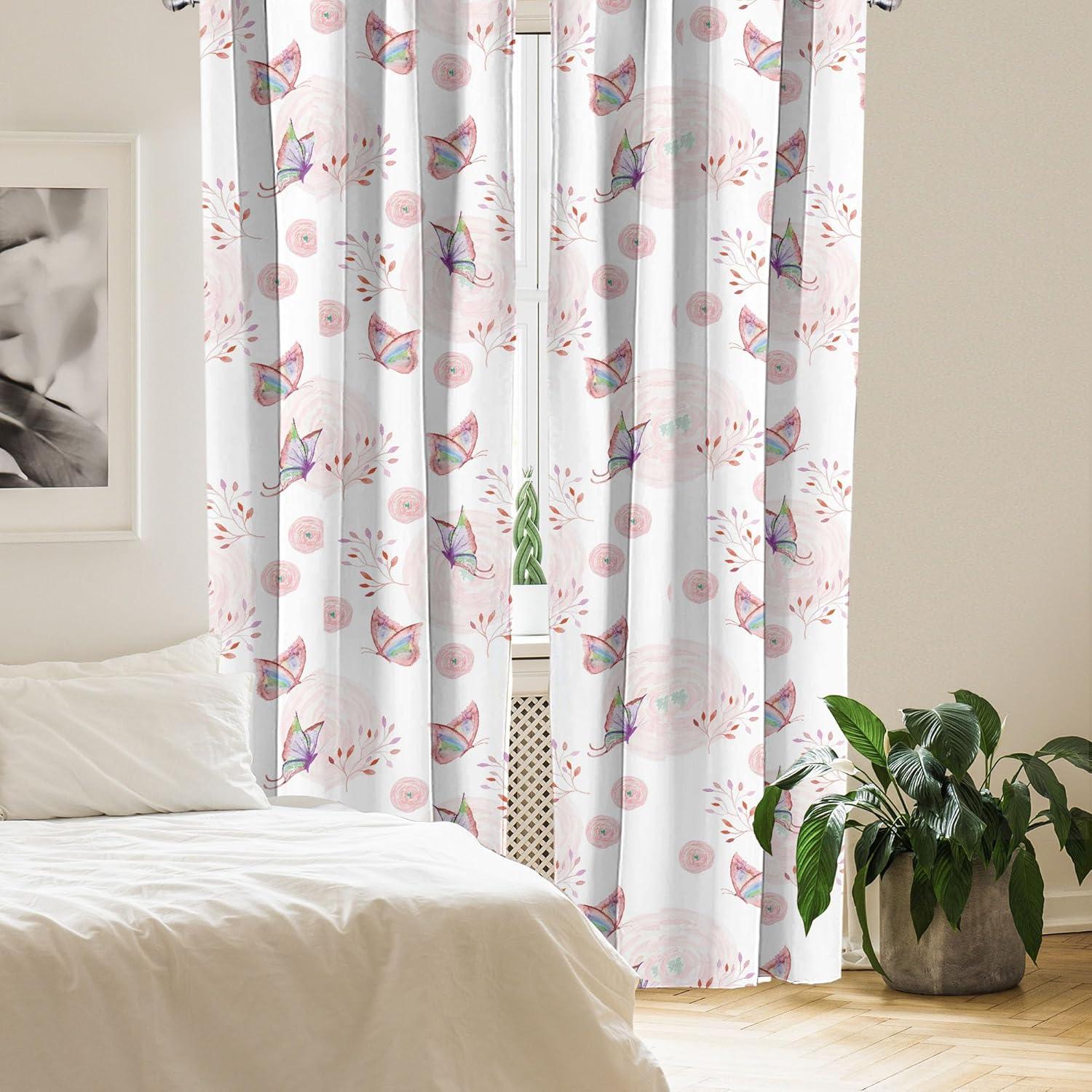imageAmbesonne Retro Curtains Sketch Style Continuous Neutral Colors Floral Motifs Lines Dreamy Artwork Window Treatments 2 Panel Set for Living Room Bedroom Pair of 28 x 63 Soft Pink Pale PurplePale Rose Navy Blue
