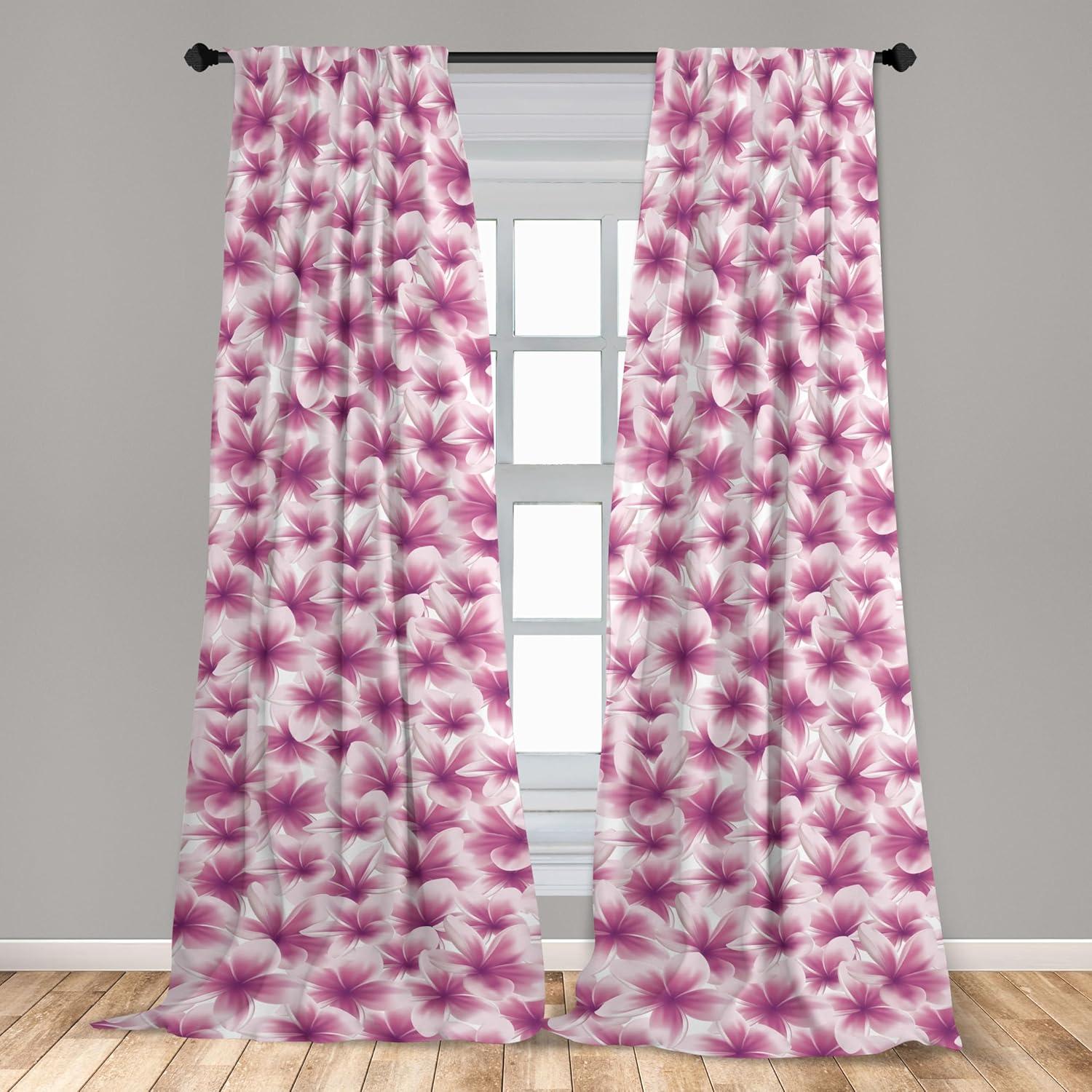 imageAmbesonne Retro Curtains Sketch Style Continuous Neutral Colors Floral Motifs Lines Dreamy Artwork Window Treatments 2 Panel Set for Living Room Bedroom Pair of 28 x 63 Soft Pink Pale PurplePale Purple and White