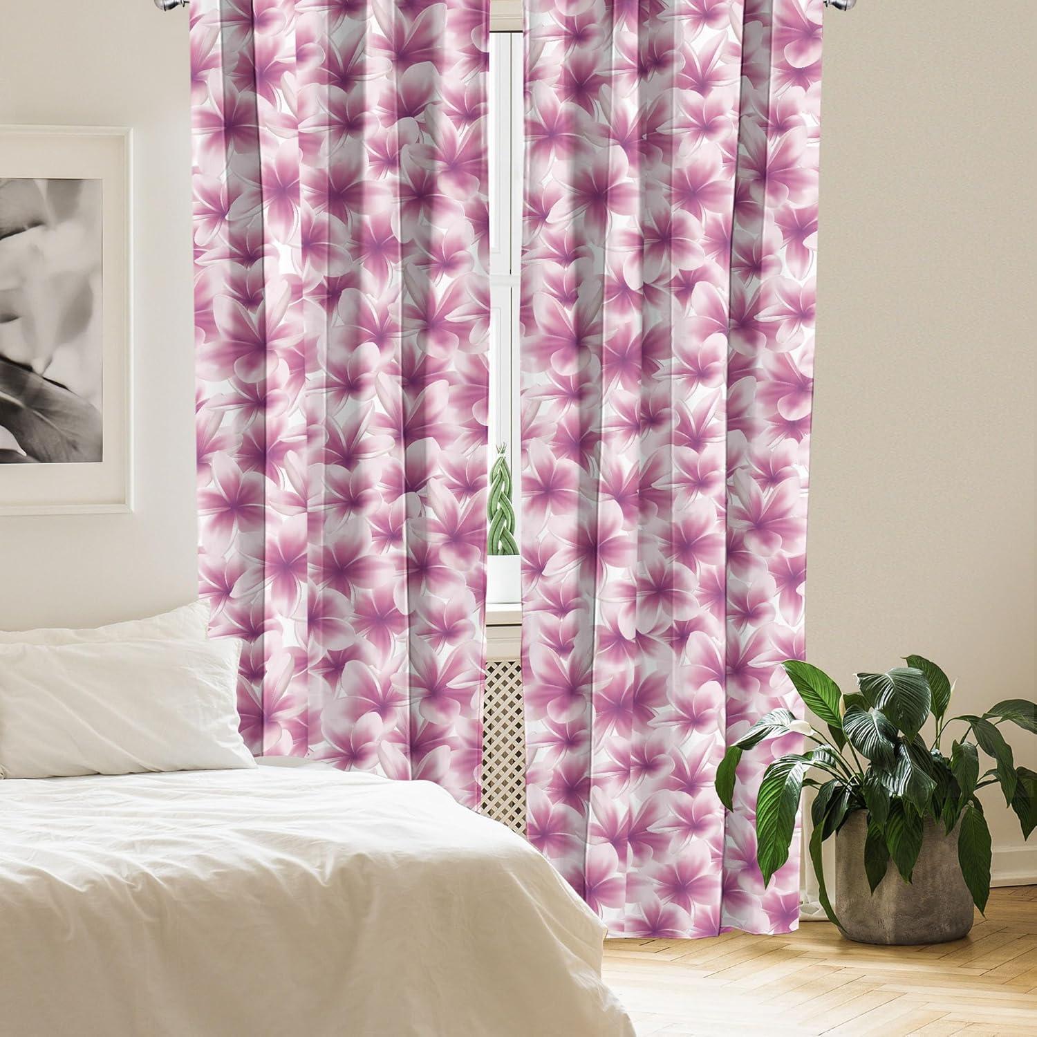 imageAmbesonne Retro Curtains Sketch Style Continuous Neutral Colors Floral Motifs Lines Dreamy Artwork Window Treatments 2 Panel Set for Living Room Bedroom Pair of 28 x 63 Soft Pink Pale PurplePale Purple and White