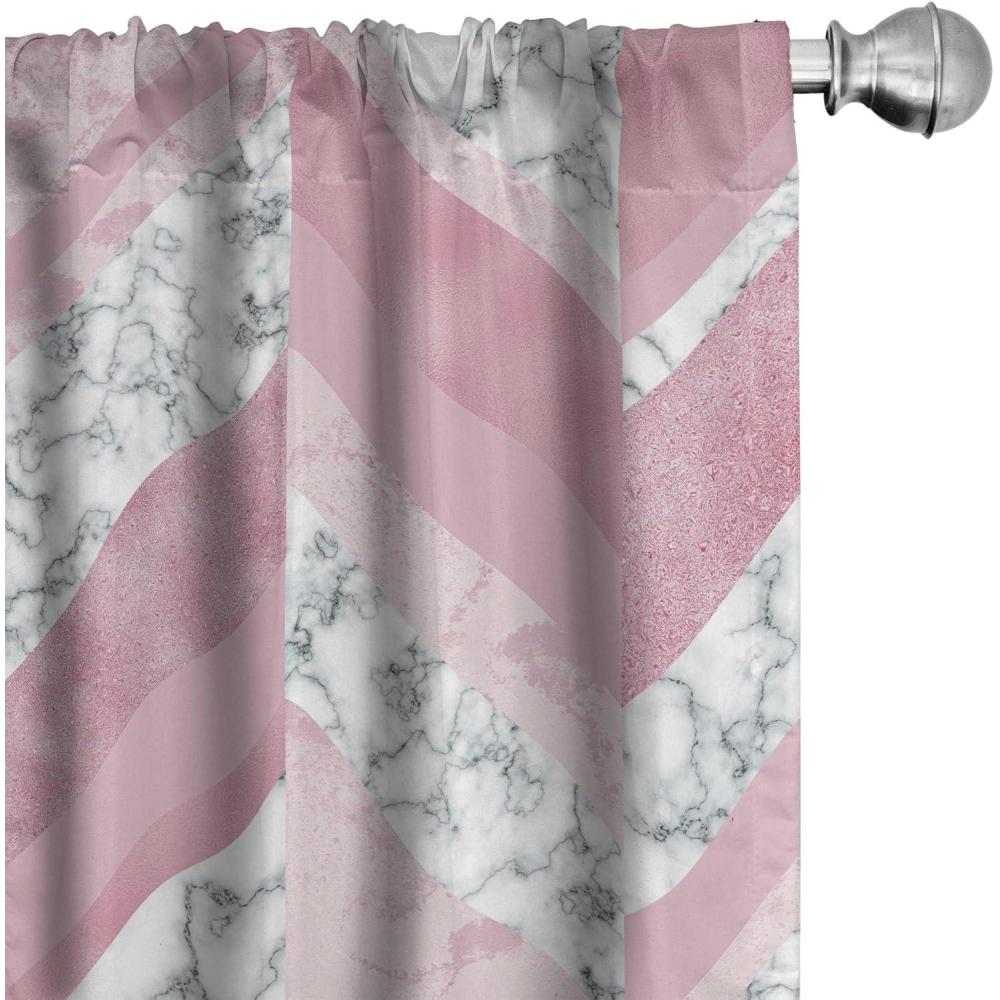 imageAmbesonne Blooming Flowers Curtains Simple Design Floral Sketch Pattern with Neutral Leaves Art Window Treatments 2 Panel Set for Living Room Bedroom Pair of 28 x 95 Dark Coral Dimgray WhiteDried Rose and Soft Pink