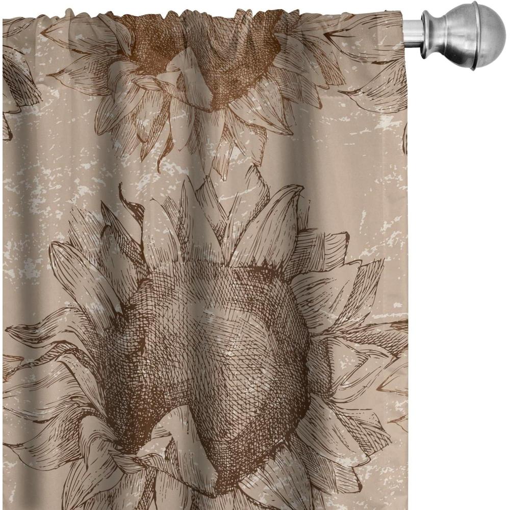imageAmbesonne Boho Moth Curtains Mystic Feel Wild Nature Wingy Animals with Trippy Colors Print Neutral Window Treatments 2 Panel Set for Living Room Bedroom Pair of 28 x 84 Plum Purple Sea BlueDark Cocoa Beige and Tan