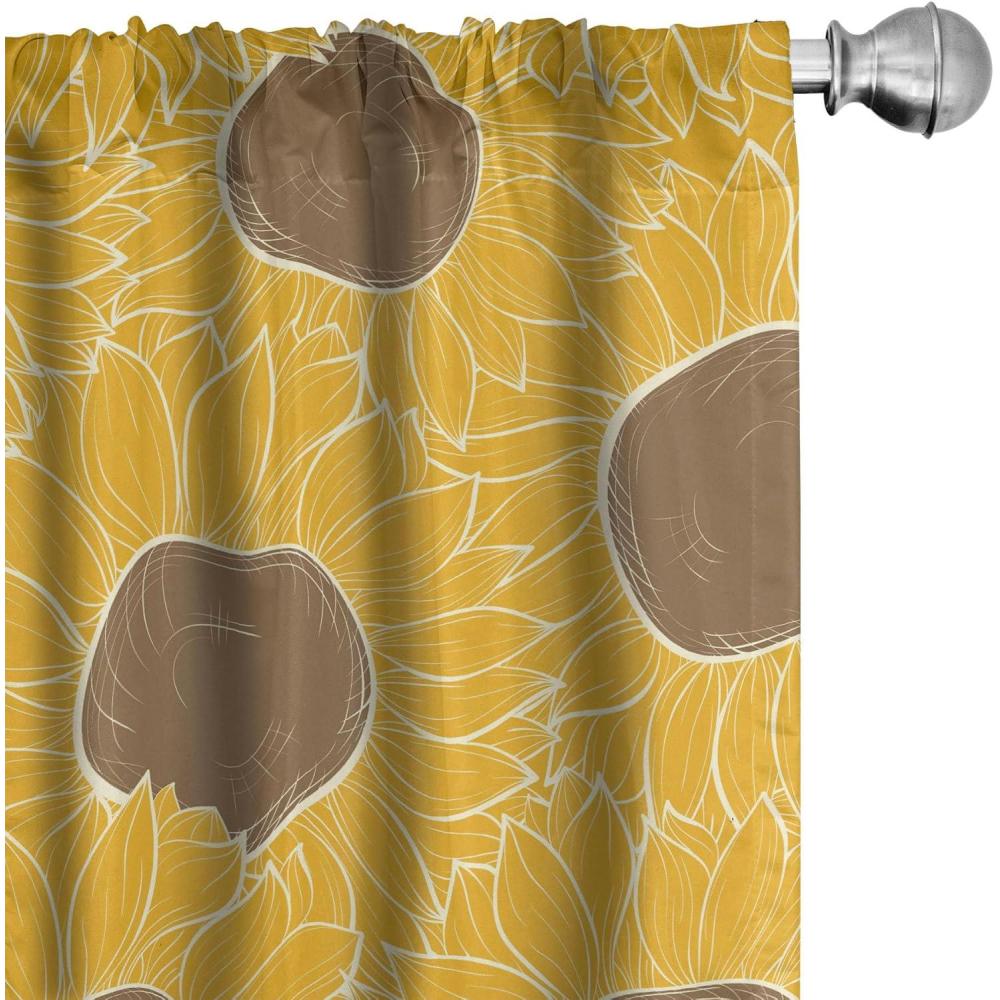 imageAmbesonne Boho Moth Curtains Mystic Feel Wild Nature Wingy Animals with Trippy Colors Print Neutral Window Treatments 2 Panel Set for Living Room Bedroom Pair of 28 x 84 Plum Purple Sea BlueEarth Yellow and Pale Caramel