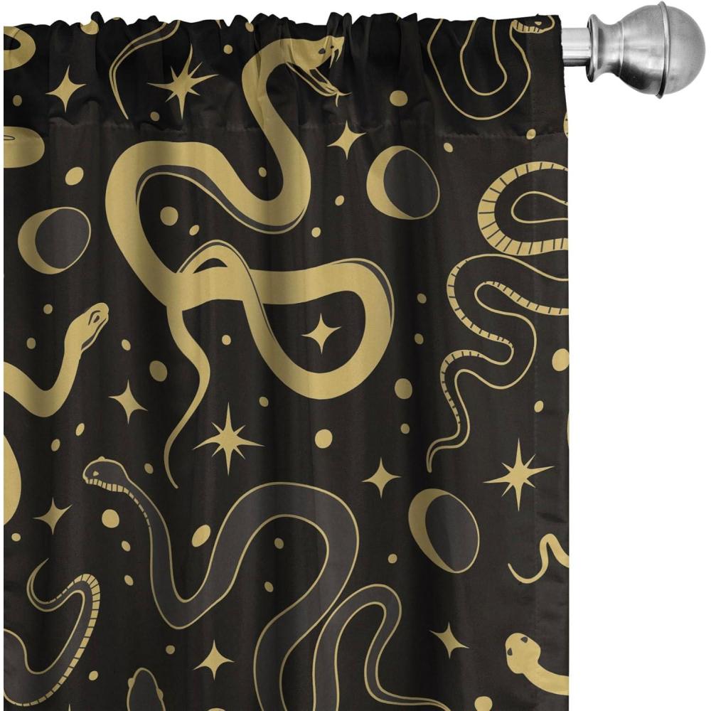 imageAmbesonne Boho Moth Curtains Mystic Feel Wild Nature Wingy Animals with Trippy Colors Print Neutral Window Treatments 2 Panel Set for Living Room Bedroom Pair of 28 x 84 Plum Purple Sea BlueCharcoal Grey Mustard