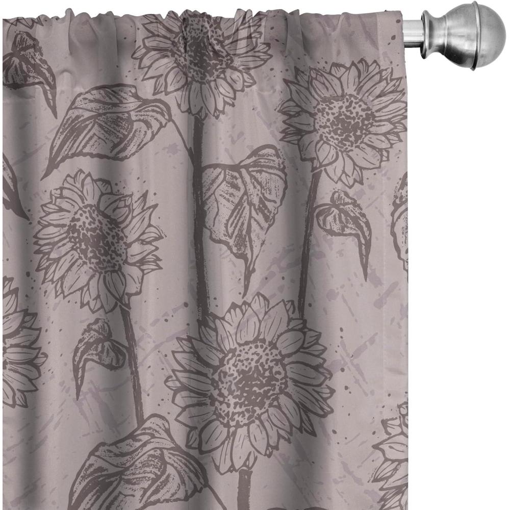 imageAmbesonne Boho Moth Curtains Mystic Feel Wild Nature Wingy Animals with Trippy Colors Print Neutral Window Treatments 2 Panel Set for Living Room Bedroom Pair of 28 x 84 Plum Purple Sea BlueDark Sepia and Pale Rose