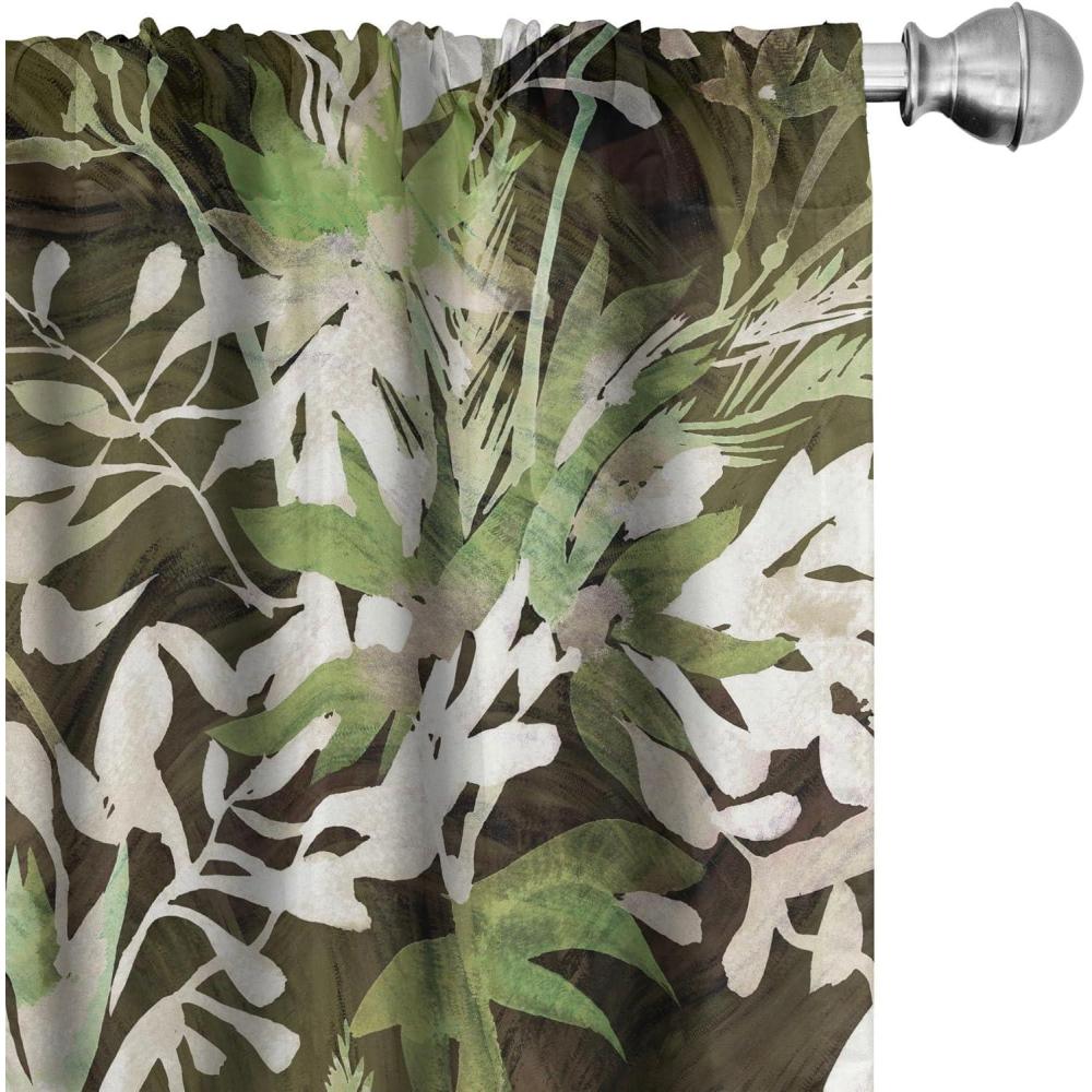 imageAmbesonne Delicate Roses Curtains Neutral Vintage Floral Scene with Leafy Ornaments Romantic Print Window Treatments 2 Panel Set for Living Room Bedroom Pair of  28 x 63 Pastel Pink Pale GreyPistachio Green Champagne