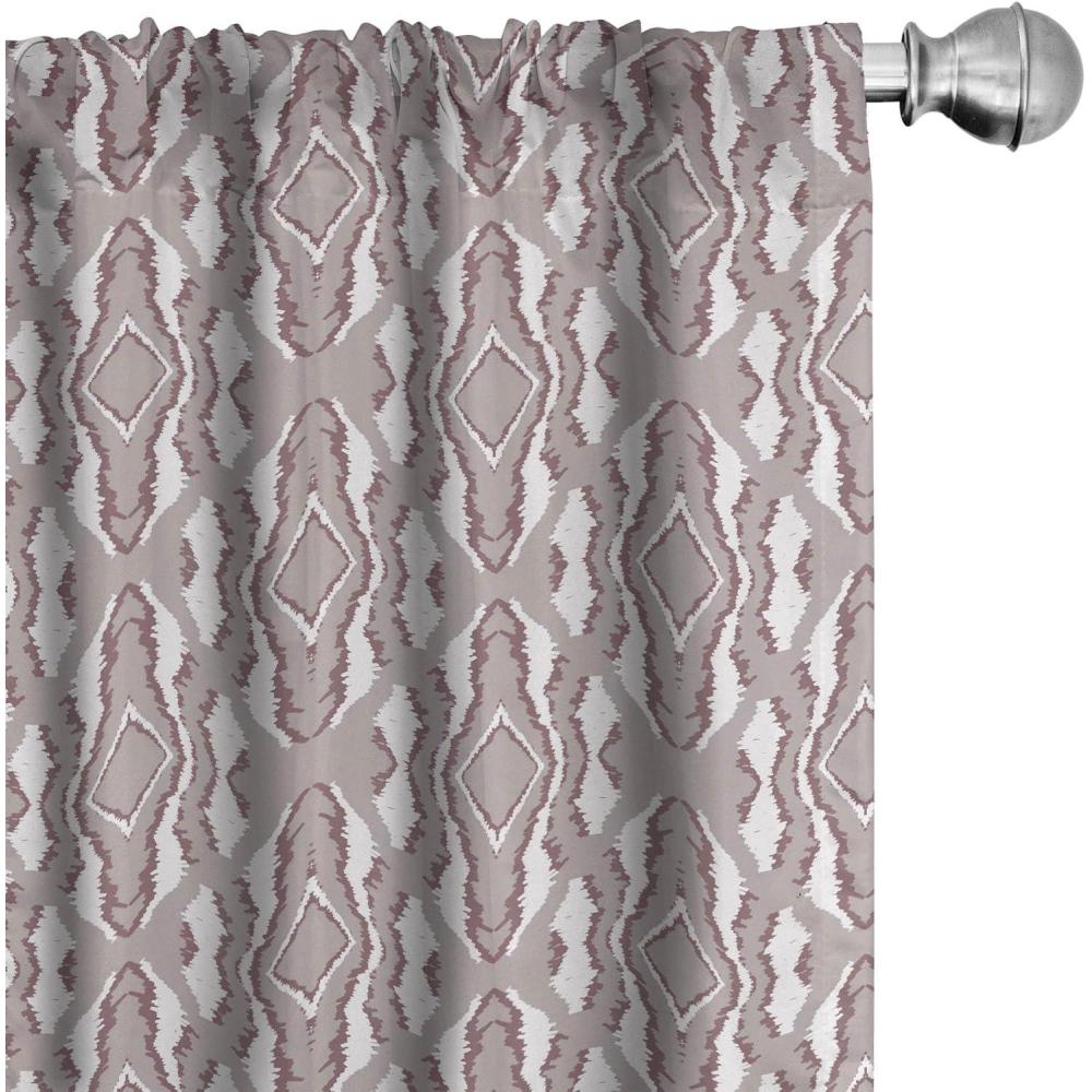 imageAmbesonne Exotic Boho Curtains Simple Design Modern Linear Flamingo Pattern with Leaves Neutral Art Window Treatments 2 Panel Set for Living Room Bedroom Pair of 28 x 63 Pale Azure Blue CoralPurpleblue White
