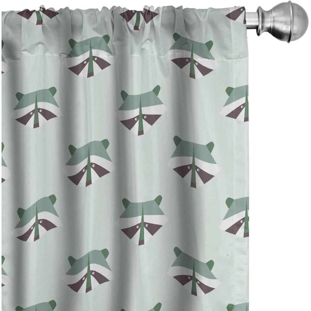 imageAmbesonne Exotic Boho Curtains Simple Design Modern Linear Flamingo Pattern with Leaves Neutral Art Window Treatments 2 Panel Set for Living Room Bedroom Pair of 28 x 63 Pale Azure Blue CoralMint Green Laurel Green