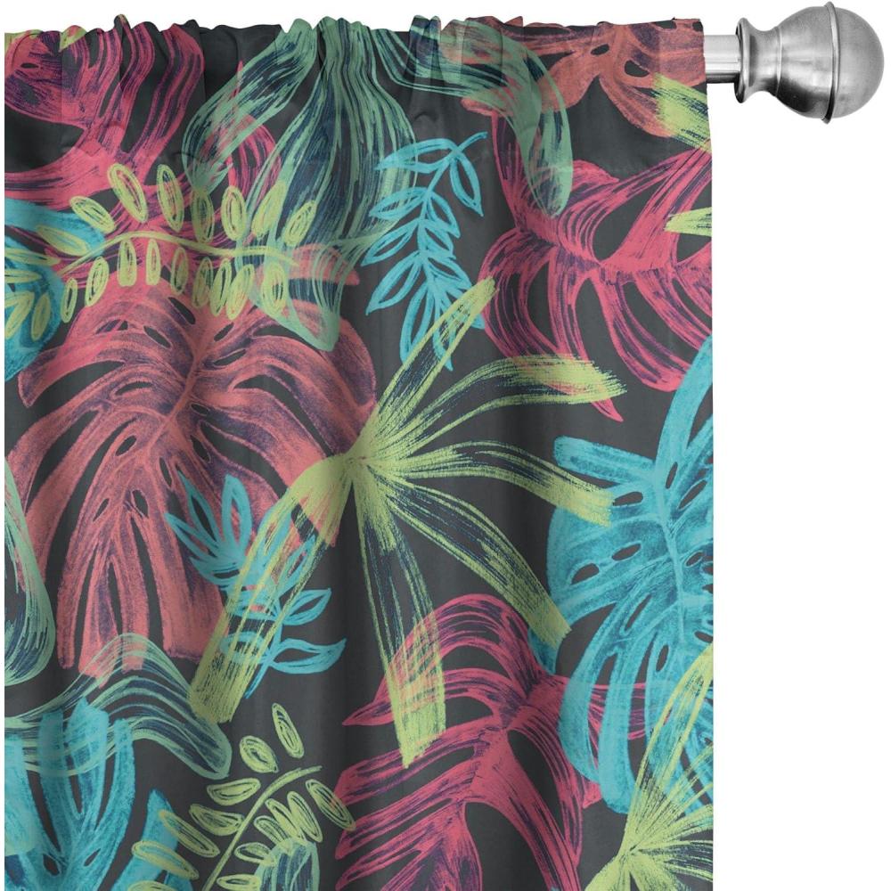 imageAmbesonne Floral Curtains Neutral Colors Delicate Blooming Flowers Pattern Dreamy Blush Tone Art Window Treatments 2 Panel Set for Living Room Bedroom Pair of  28 x 63 Hot Pink Charcoal GreyDried Rose Indigo Aqua