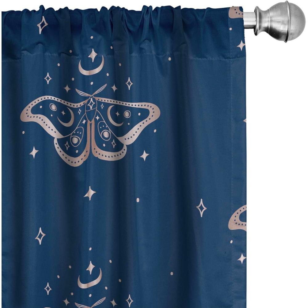 imageAmbesonne Floral Design Curtains Traditional Damask Flower Pattern Geometric Neutral Boho Artwork Window Treatments 2 Panel Set for Living Room Bedroom Pair of  28 x 95 Cobalt Blue and WhiteCobalt Blue Pale Eggshell