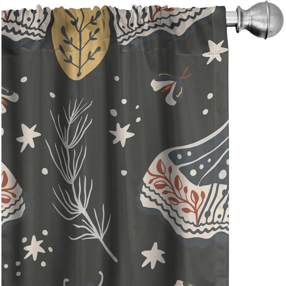 imageAmbesonne Floral Design Curtains Traditional Damask Flower Pattern Geometric Neutral Boho Artwork Window Treatments 2 Panel Set for Living Room Bedroom Pair of 28 x 95 Cobalt Blue and WhiteMustard Purpleblue