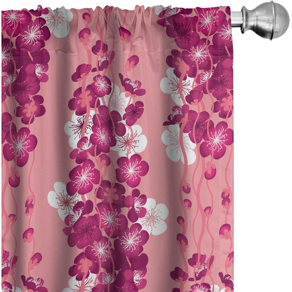 imageAmbesonne Gothic Wings Curtains Outline Style Illustrated Wild Nature Moth Pattern Neutral Colors Window Treatments 2 Panel Set for Living Room Bedroom Pair of  28 x 63 Charcoal Grey Sea BluePale Fuchsia and Pastel Pink