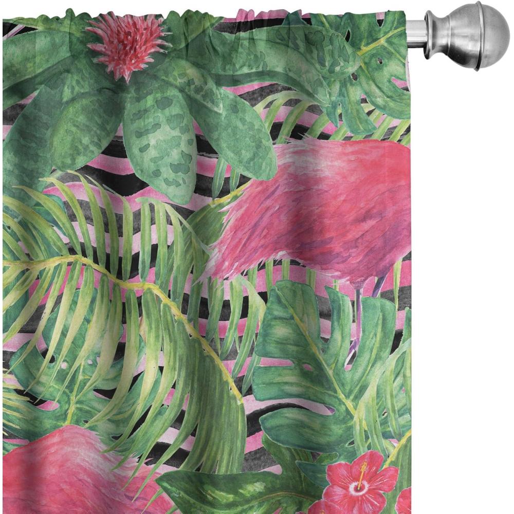 imageAmbesonne Gothic Wings Curtains Outline Style Illustrated Wild Nature Moth Pattern Neutral Colors Window Treatments 2 Panel Set for Living Room Bedroom Pair of 28 x 63 Charcoal Grey Sea BlueDark Coral and Peacock Green