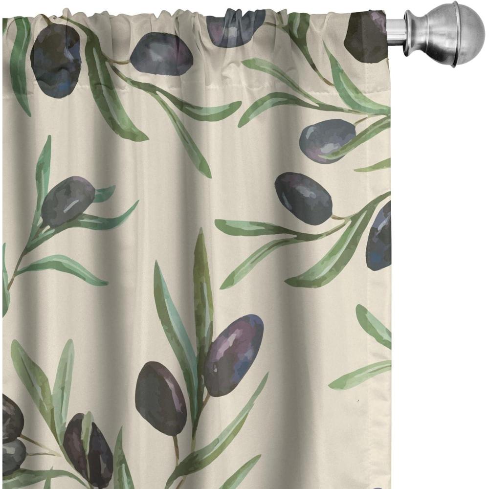 imageAmbesonne Poppy Curtains Vintage Composition of Neutral Flowers Greenish Peduncles Romantic Vibes Art Window Treatments 2 Panel Set for Living Room Bedroom Pair of 28 x 63 Blush Yellow GreenSlate Brown Taupe and Umber
