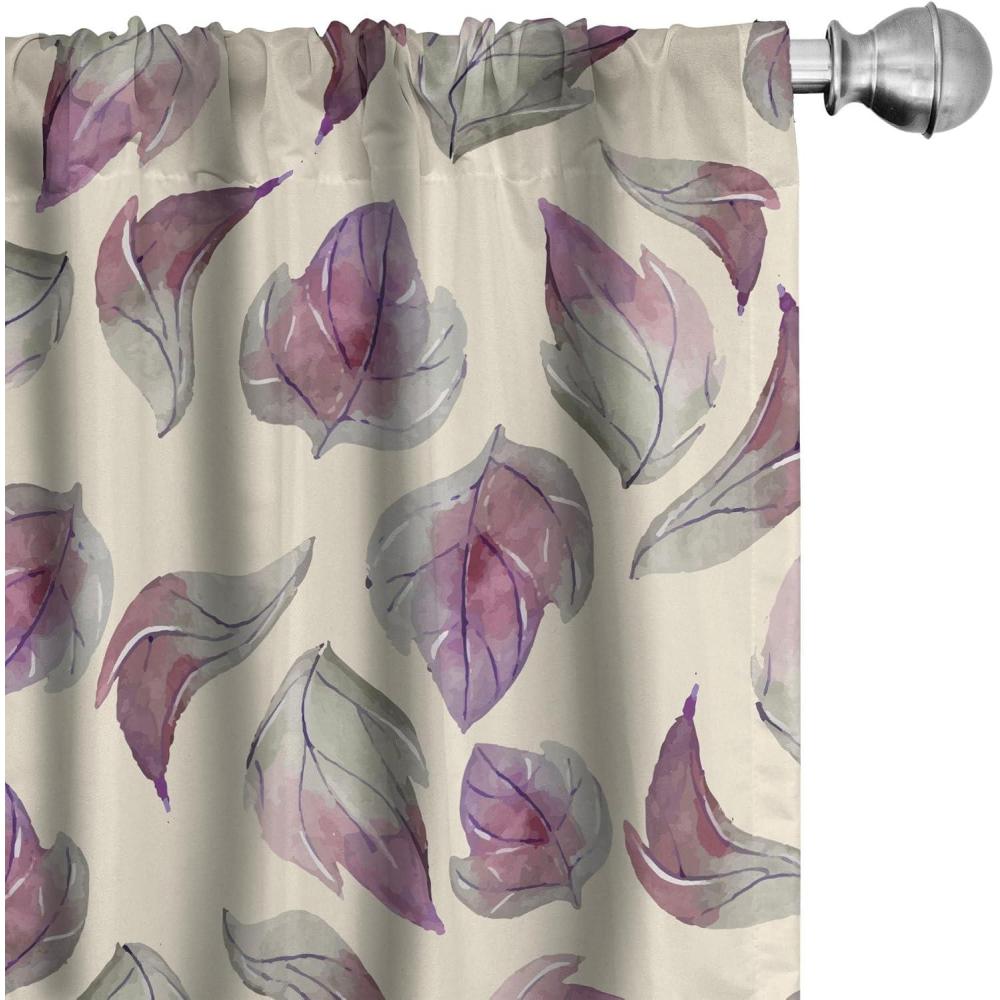imageAmbesonne Poppy Curtains Vintage Composition of Neutral Flowers Greenish Peduncles Romantic Vibes Art Window Treatments 2 Panel Set for Living Room Bedroom Pair of  28 x 63 Blush Yellow GreenEggshell Pale Purple