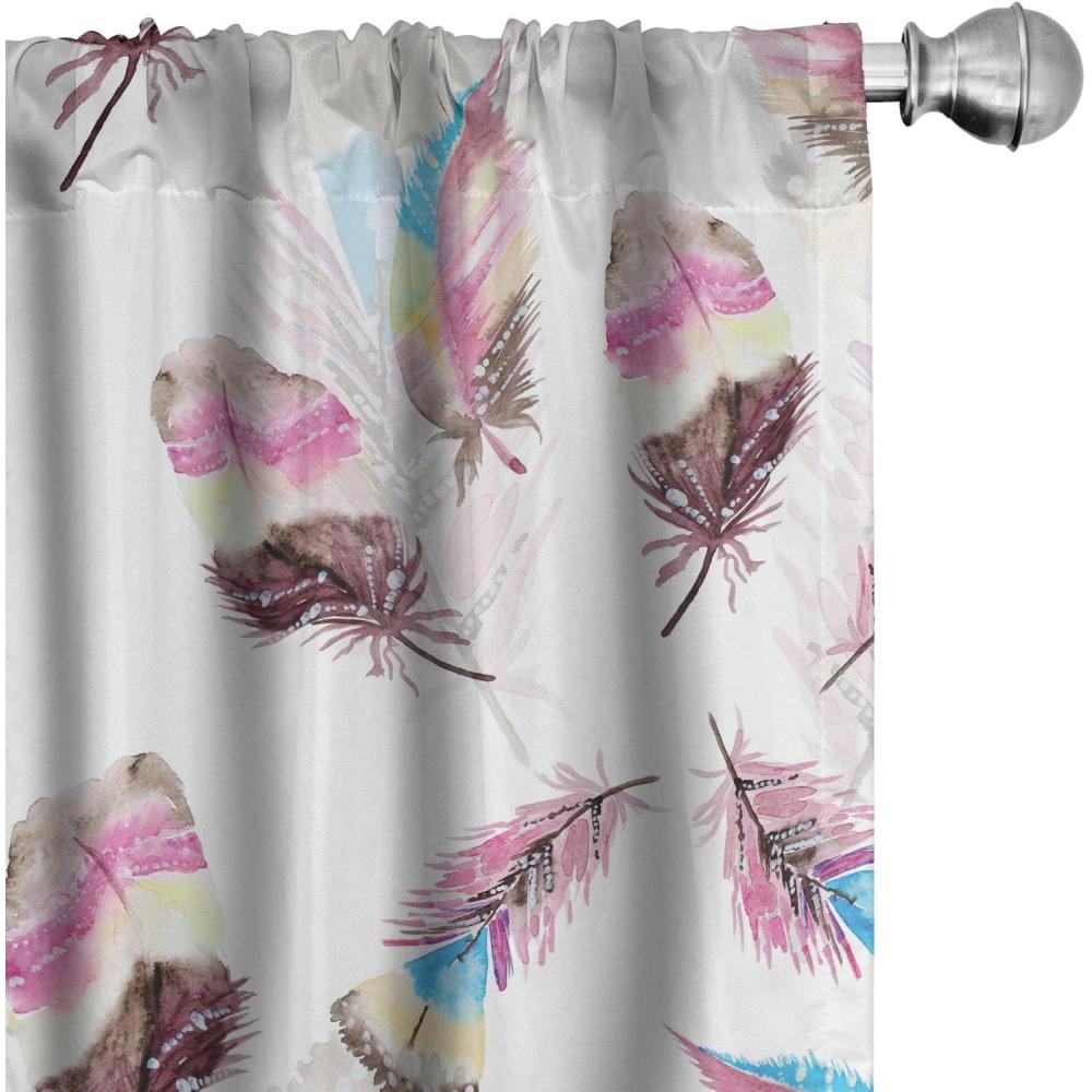 imageAmbesonne Retro Curtains Sketch Style Continuous Neutral Colors Floral Motifs Lines Dreamy Artwork Window Treatments 2 Panel Set for Living Room Bedroom Pair of  28 x 63 Soft Pink Pale PurpleSoft Pink and Dried Rose