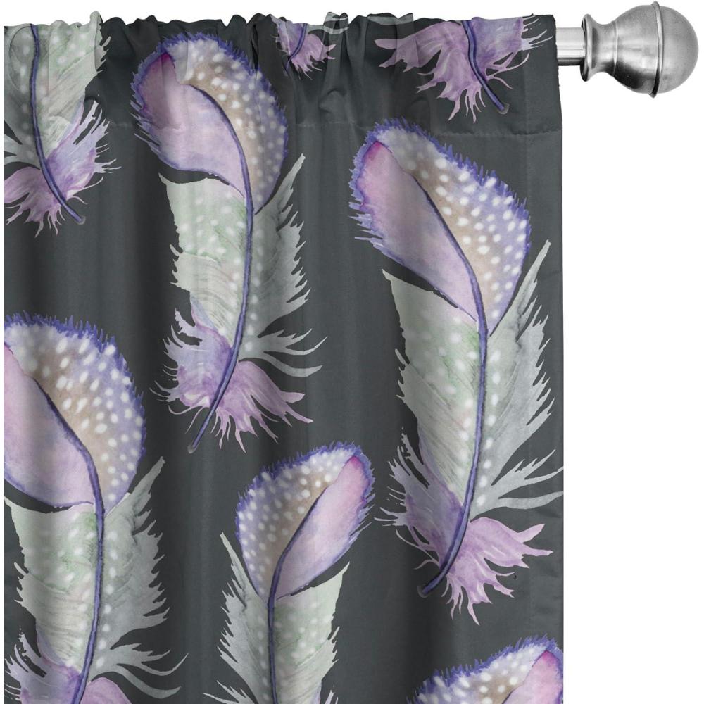 imageAmbesonne Retro Curtains Sketch Style Continuous Neutral Colors Floral Motifs Lines Dreamy Artwork Window Treatments 2 Panel Set for Living Room Bedroom Pair of 28 x 63 Soft Pink Pale PurplePale Purple Sage Green