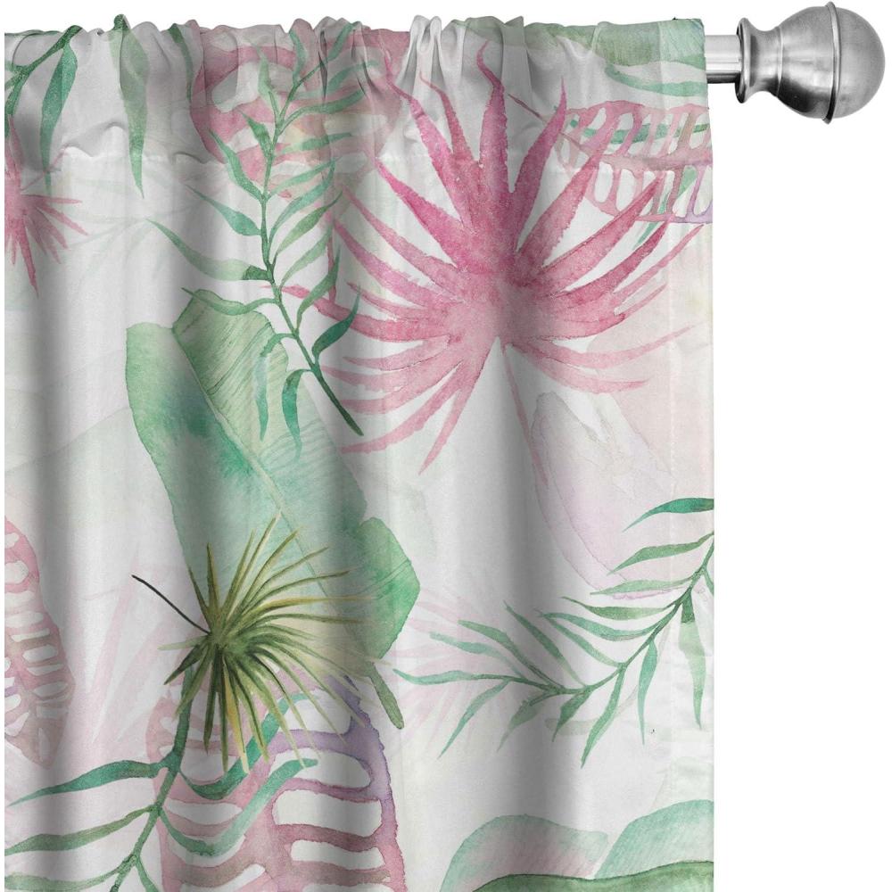 imageAmbesonne Retro Curtains Sketch Style Continuous Neutral Colors Floral Motifs Lines Dreamy Artwork Window Treatments 2 Panel Set for Living Room Bedroom Pair of  28 x 63 Soft Pink Pale PurpleDried Rose and Pale Green