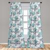 Ambesonne Birds and Nature Curtains, Cottagecore Vibe Neutral Colors Boho Animals and Flower Art, Window Treatments 2 Panel Set for Living Room Bedroom, Pair of – 28″ x 63″, Dark Lavender Pastel Pink(Seafoam White Dark Indigo)