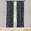 Ambesonne Birds and Nature Curtains, Cottagecore Vibe Neutral Colors Boho Animals and Flower Art, Window Treatments 2 Panel Set for Living Room Bedroom, Pair of – 28″ x 63″, Dark Lavender Pastel Pink(Dark Indigo and Pale Camel)