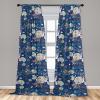 Ambesonne Birds and Nature Curtains, Cottagecore Vibe Neutral Colors Boho Animals and Flower Art, Window Treatments 2 Panel Set for Living Room Bedroom, Pair of – 28″ x 63″, Dark Lavender Pastel Pink(Cobalt Blue Pale Yellow)