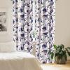 Ambesonne Birds and Nature Curtains, Cottagecore Vibe Neutral Colors Boho Animals and Flower Art, Window Treatments 2 Panel Set for Living Room Bedroom, Pair of – 28″ x 63″, Dark Lavender Pastel Pink(Eggshell and Pastel Pink)