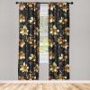 Ambesonne Birds and Nature Curtains, Cottagecore Vibe Neutral Colors Boho Animals and Flower Art, Window Treatments 2 Panel Set for Living Room Bedroom, Pair of – 28″ x 63″, Dark Lavender Pastel Pink(Black Dark Taupe Caramel)