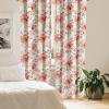 Ambesonne Birds and Nature Curtains, Cottagecore Vibe Neutral Colors Boho Animals and Flower Art, Window Treatments 2 Panel Set for Living Room Bedroom, Pair of – 28″ x 63″, Dark Lavender Pastel Pink(Salmon Ceil Blue Peach)