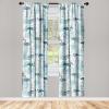 Ambesonne Birds and Nature Curtains, Cottagecore Vibe Neutral Colors Boho Animals and Flower Art, Window Treatments 2 Panel Set for Living Room Bedroom, Pair of – 28″ x 63″, Dark Lavender Pastel Pink(Dark Teal Dark Seafoam)