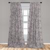Ambesonne Birds and Nature Curtains, Cottagecore Vibe Neutral Colors Boho Animals and Flower Art, Window Treatments 2 Panel Set for Living Room Bedroom, Pair of – 28″ x 63″, Dark Lavender Pastel Pink(Pale Mustard Purpleblue)