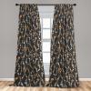 Ambesonne Birds and Nature Curtains, Cottagecore Vibe Neutral Colors Boho Animals and Flower Art, Window Treatments 2 Panel Set for Living Room Bedroom, Pair of – 28″ x 63″, Dark Lavender Pastel Pink(Dark Blue Grey and Marigold)