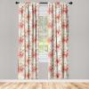 Ambesonne Birds and Nature Curtains, Cottagecore Vibe Neutral Colors Boho Animals and Flower Art, Window Treatments 2 Panel Set for Living Room Bedroom, Pair of – 28″ x 63″, Dark Lavender Pastel Pink(Salmon Ceil Blue Peach)