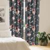 Ambesonne Birds and Nature Curtains, Cottagecore Vibe Neutral Colors Boho Animals and Flower Art, Window Treatments 2 Panel Set for Living Room Bedroom, Pair of – 28″ x 63″, Dark Lavender Pastel Pink(Charcoal Grey and Burgundy)