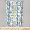 Ambesonne Birds and Nature Curtains, Cottagecore Vibe Neutral Colors Boho Animals and Flower Art, Window Treatments 2 Panel Set for Living Room Bedroom, Pair of – 28″ x 63″, Dark Lavender Pastel Pink(Seafoam White Dark Indigo)