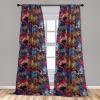 Ambesonne Birds and Nature Curtains, Cottagecore Vibe Neutral Colors Boho Animals and Flower Art, Window Treatments 2 Panel Set for Living Room Bedroom, Pair of – 28″ x 63″, Dark Lavender Pastel Pink(Pale Sky Blue Dark Coral)