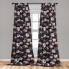 Ambesonne Birds and Nature Curtains, Cottagecore Vibe Neutral Colors Boho Animals and Flower Art, Window Treatments 2 Panel Set for Living Room Bedroom, Pair of – 28″ x 63″, Dark Lavender Pastel Pink(Purpleblue Maroon)