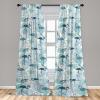 Ambesonne Birds and Nature Curtains, Cottagecore Vibe Neutral Colors Boho Animals and Flower Art, Window Treatments 2 Panel Set for Living Room Bedroom, Pair of – 28″ x 63″, Dark Lavender Pastel Pink(Dark Teal Dark Seafoam)