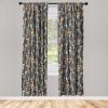 Ambesonne Birds and Nature Curtains, Cottagecore Vibe Neutral Colors Boho Animals and Flower Art, Window Treatments 2 Panel Set for Living Room Bedroom, Pair of – 28″ x 63″, Dark Lavender Pastel Pink(Dark Blue Grey and Marigold)