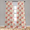 Ambesonne Birds and Nature Curtains, Cottagecore Vibe Neutral Colors Boho Animals and Flower Art, Window Treatments 2 Panel Set for Living Room Bedroom, Pair of – 28″ x 63″, Dark Lavender Pastel Pink(Salmon Ceil Blue Peach)