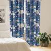 Ambesonne Birds and Nature Curtains, Cottagecore Vibe Neutral Colors Boho Animals and Flower Art, Window Treatments 2 Panel Set for Living Room Bedroom, Pair of – 28″ x 63″, Dark Lavender Pastel Pink(Cobalt Blue Pale Yellow)