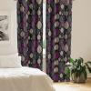 Ambesonne Birds and Nature Curtains, Cottagecore Vibe Neutral Colors Boho Animals and Flower Art, Window Treatments 2 Panel Set for Living Room Bedroom, Pair of – 28″ x 63″, Dark Lavender Pastel Pink(Purple Dark Grey Tan)