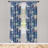 Ambesonne Birds and Nature Curtains, Cottagecore Vibe Neutral Colors Boho Animals and Flower Art, Window Treatments 2 Panel Set for Living Room Bedroom, Pair of – 28″ x 63″, Dark Lavender Pastel Pink(Cobalt Blue Pale Yellow)